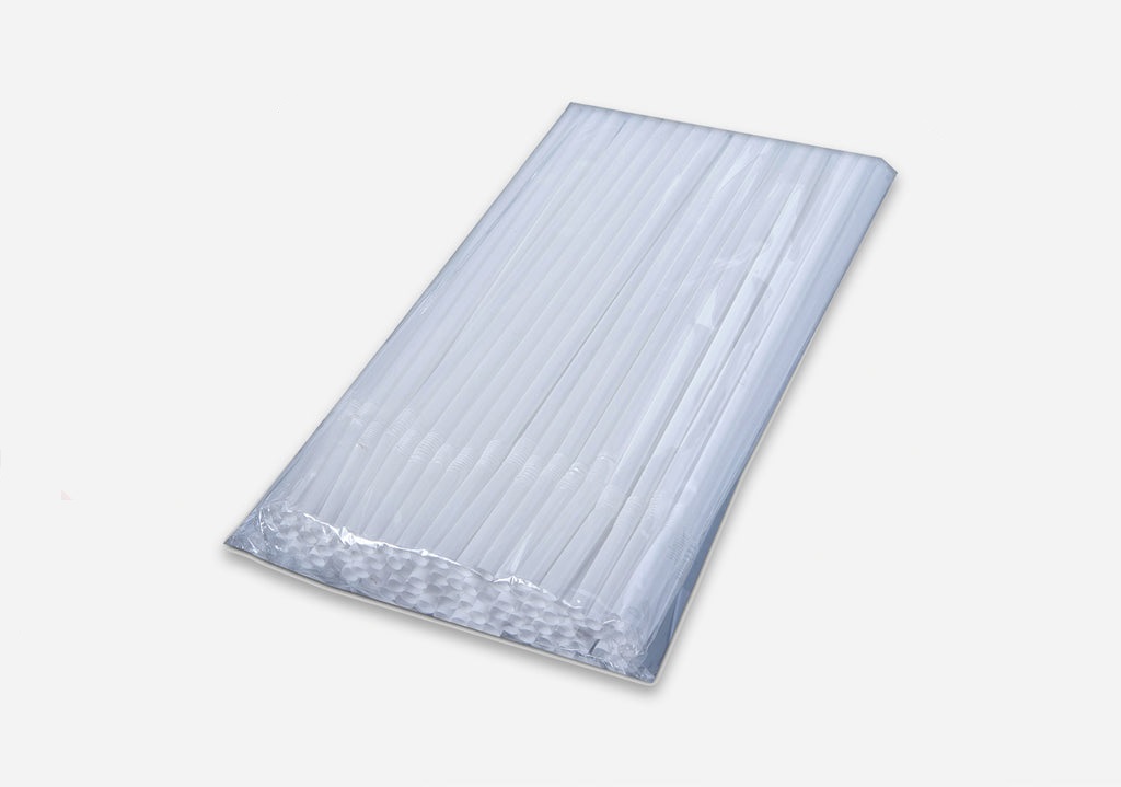White Bendable Plastic Straws (2)